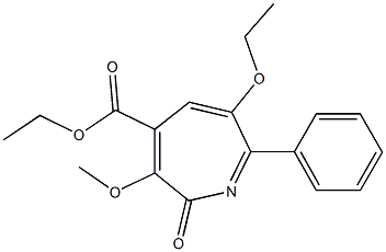 6-Ethoxy-7-phenyl-3-methoxy-2-oxo-2H-azepine-4-carboxylic acid ethyl ester 结构式