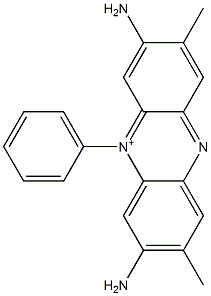 2,7-Diamino-3,6-dimethyl-9-phenyl-9-azonia-10-azaanthracene 结构式