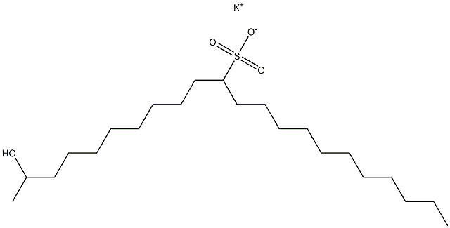 2-Hydroxydocosane-11-sulfonic acid potassium salt 结构式