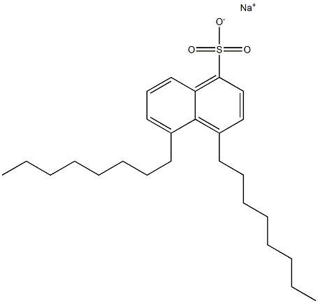 4,5-Dioctyl-1-naphthalenesulfonic acid sodium salt 结构式