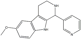 1,2,3,4-Tetrahydro-6-methoxy-1-(3-pyridyl)-9H-pyrido[3,4-b]indole 结构式