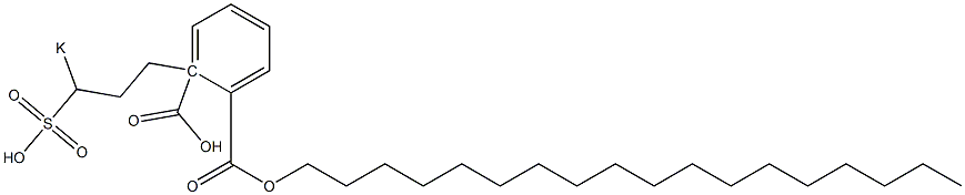 Phthalic acid 1-octadecyl 2-(3-potassiosulfopropyl) ester 结构式