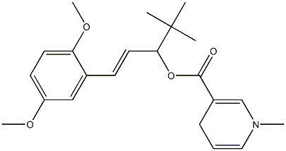 1-Methyl-1,4-dihydro-3-pyridinecarboxylic acid (E)-1-(2,5-dimethoxyphenyl)-4,4-dimethyl-1-penten-3-yl ester 结构式