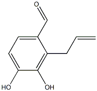 3,4-Dihydroxy-2-(2-propenyl)benzaldehyde 结构式