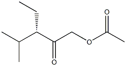 [S,(+)]-3-Ethyl-1-acetyloxy-4-methyl-2-pentanone 结构式