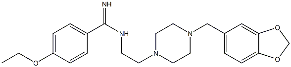 N1-[2-[4-[(1,3-Benzodioxol-5-yl)methyl]piperazin-1-yl]ethyl]-4-ethoxybenzamidine 结构式