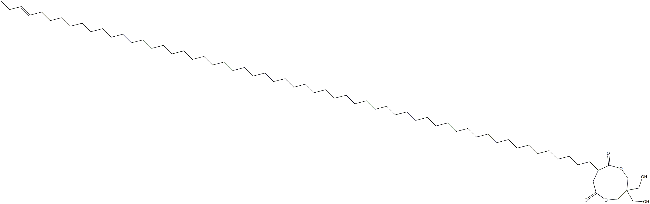 3,3-Bis(hydroxymethyl)-8-(56-nonapentacontenyl)-1,5-dioxacyclononane-6,9-dione 结构式