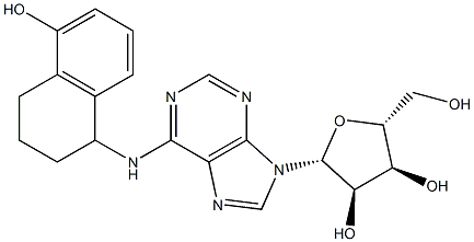 N-[[1,2,3,4-Tetrahydro-5-hydroxynaphthalen]-1-yl]adenosine 结构式