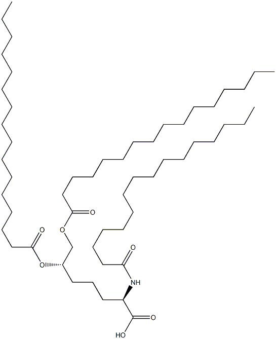 (2R,6S)-2-Palmitoylamino-6,7-di(palmitoyloxy)heptanoic acid 结构式