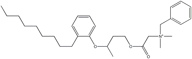 N,N-Dimethyl-N-benzyl-N-[[[3-(2-nonylphenyloxy)butyl]oxycarbonyl]methyl]aminium 结构式