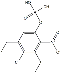 Phosphoric acid diethyl(2-nitro-4-chlorophenyl) ester 结构式