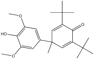 2,6-Di-tert-butyl-4-methyl-4-(4-hydroxy-3,5-dimethoxyphenyl)-2,5-cyclohexadien-1-one 结构式