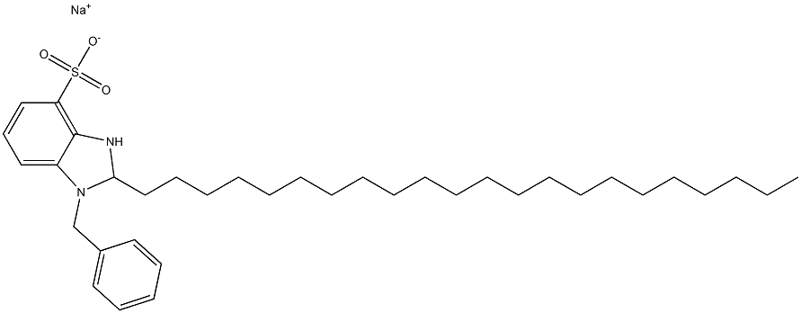 1-Benzyl-2,3-dihydro-2-docosyl-1H-benzimidazole-4-sulfonic acid sodium salt 结构式