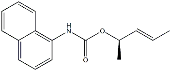 (-)-N-(1-Naphtyl)carbamic acid (R)-3-pentene-2-yl ester 结构式