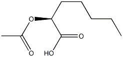 [S,(-)]-2-Acetyloxyheptanoic acid 结构式