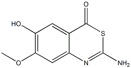 2-Amino-6-hydroxy-7-methoxy-4H-3,1-benzothiazin-4-one 结构式