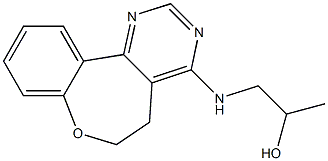 5,6-Dihydro-N-(2-hydroxypropyl)[1]benzoxepino[5,4-d]pyrimidin-4-amine 结构式