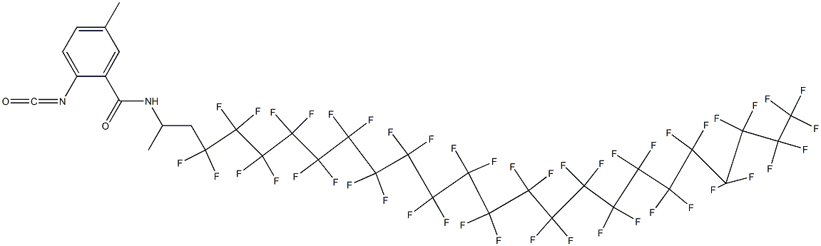 2-Isocyanato-5-methyl-N-[2-(pentatetracontafluorodocosyl)-1-methylethyl]benzamide 结构式