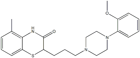 2-[3-[4-(2-Methoxyphenyl)piperazin-1-yl]propyl]-5-methyl-2H-1,4-benzothiazin-3(4H)-one 结构式