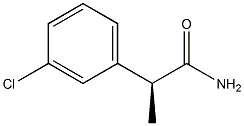 [S,(+)]-2-(m-Chlorophenyl)propionamide 结构式