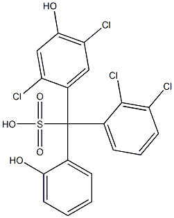 (2,3-Dichlorophenyl)(2,5-dichloro-4-hydroxyphenyl)(2-hydroxyphenyl)methanesulfonic acid 结构式