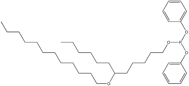 Phosphorous acid 6-(dodecyloxy)dodecyldiphenyl ester 结构式