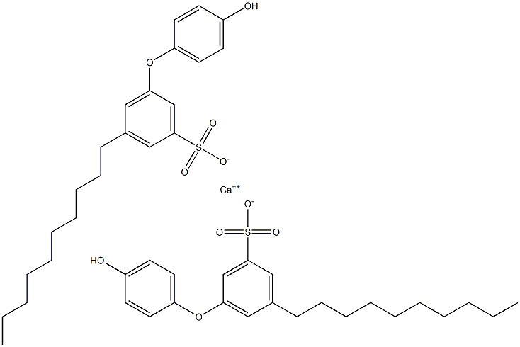 Bis(4'-hydroxy-5-decyl[oxybisbenzene]-3-sulfonic acid)calcium salt 结构式