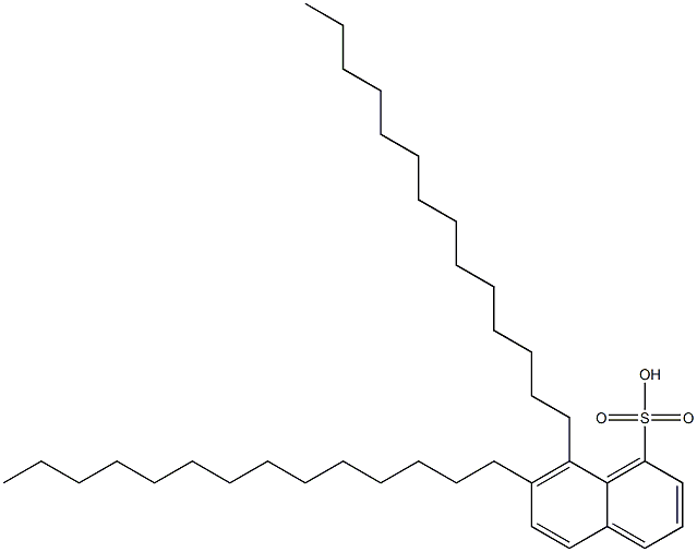 7,8-Ditetradecyl-1-naphthalenesulfonic acid 结构式