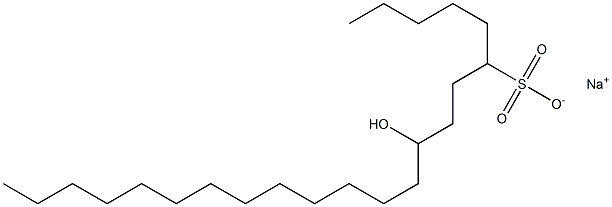 9-Hydroxydocosane-6-sulfonic acid sodium salt 结构式