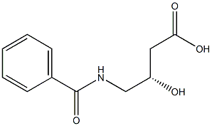 [S,(+)]-4-Benzoylamino-3-hydroxybutyric acid 结构式