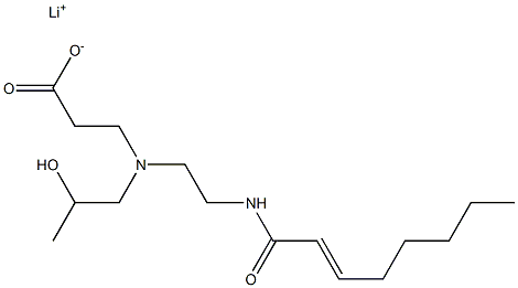 3-[N-(2-Hydroxypropyl)-N-[2-(2-octenoylamino)ethyl]amino]propionic acid lithium salt 结构式