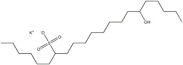 16-Hydroxyhenicosane-7-sulfonic acid potassium salt 结构式