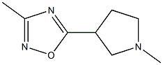 3-Methyl-5-(1-methyl-3-pyrrolidinyl)-1,2,4-oxadiazole 结构式