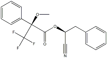 (S)-3,3,3-Trifluoro-2-methoxy-2-phenylpropanoic acid (S)-1-cyano-2-phenylethyl ester 结构式