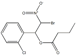 1-(2-Chlorophenyl)-2-bromo-2-nitro-1-butyryloxyethane 结构式