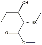 (2S,3S)-2-(Methylthio)-3-hydroxyvaleric acid methyl ester 结构式