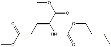 2-[[(Butyloxy)carbonyl]amino]-2-pentenedioic acid dimethyl ester 结构式