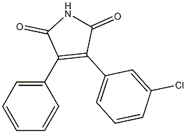 2-(3-Chlorophenyl)-3-phenylmaleimide 结构式