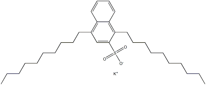 1,4-Didecyl-2-naphthalenesulfonic acid potassium salt 结构式