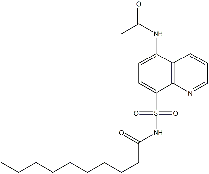 N-[(5-Acetylaminoquinolin-8-yl)sulfonyl]decanamide 结构式