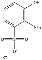 2-Amino-3-hydroxybenzenesulfonic acid potassium salt 结构式