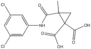 2-(3,5-Dichlorophenylaminocarbonyl)-2-methylcyclopropane-1,1-dicarboxylic acid 结构式