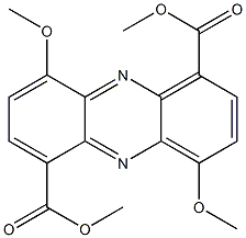 4,9-Dimethoxy-1,6-phenazinedicarboxylic acid dimethyl ester 结构式