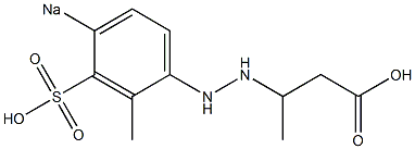 3-[2-(2-Methyl-4-sodiosulfophenyl)hydrazino]butanoic acid 结构式