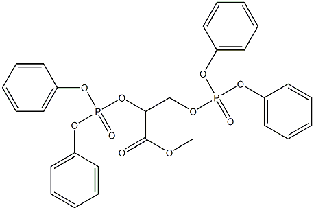 (-)-2-O,3-O-Bis(diphenoxyphosphinyl)-L-glyceric acid methyl ester 结构式