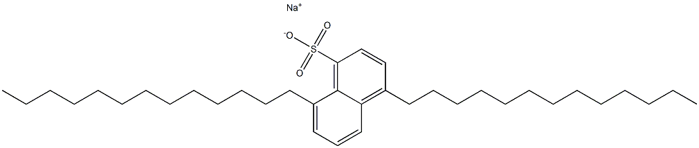 4,8-Ditridecyl-1-naphthalenesulfonic acid sodium salt 结构式