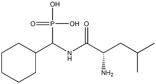 [(L-Leucylamino)(cyclohexyl)methyl]phosphonic acid 结构式