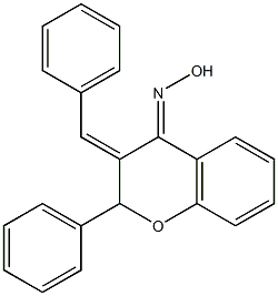 3-Benzylidene-2-phenylchroman-4-one oxime 结构式