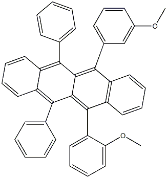 5-(2-Methoxyphenyl)-12-(3-methoxyphenyl)-6,11-diphenylnaphthacene 结构式