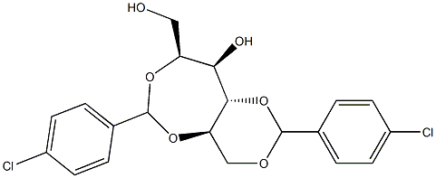 2-O,5-O:4-O,6-O-Bis(4-chlorobenzylidene)-D-glucitol 结构式